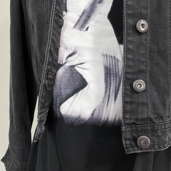 Highway Trucker Distressed Jean Jacket Size Large - Picture 5 of 11